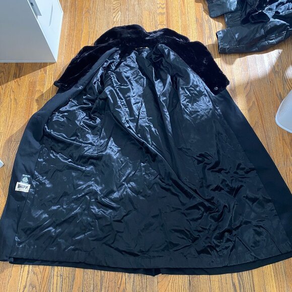 Vintage Pure Virgin Wool Full Length Lined Coat/Trench with drawstring belt - Picture 8 of 8